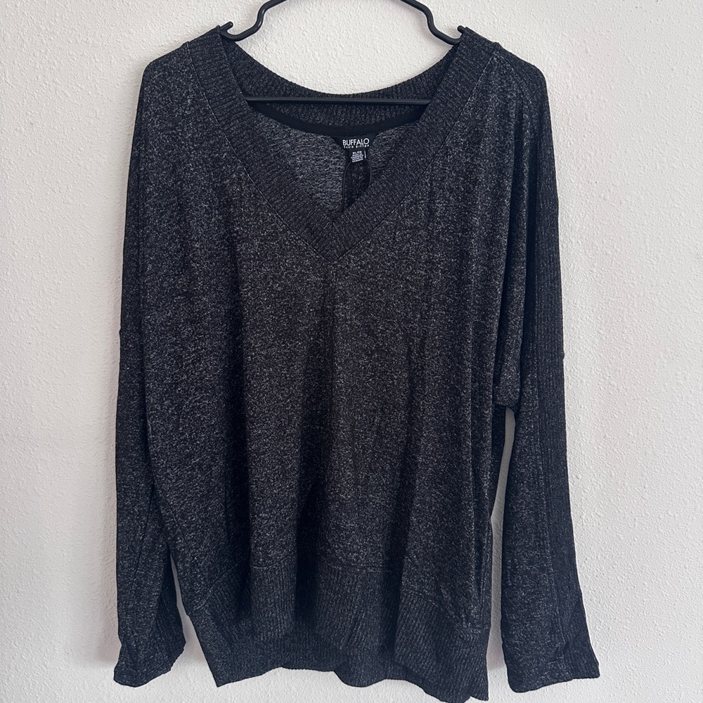 Buffalo David Bitton Charcoal Knit Sweater